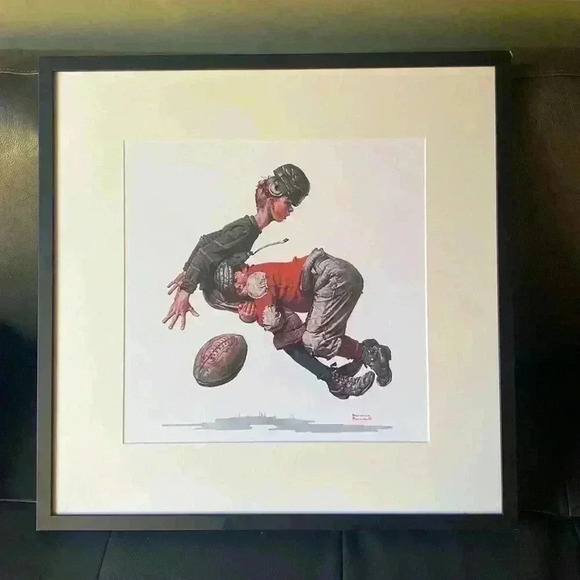 “Tackled” Print by Norman  Rockwell - Picture 4 of 11